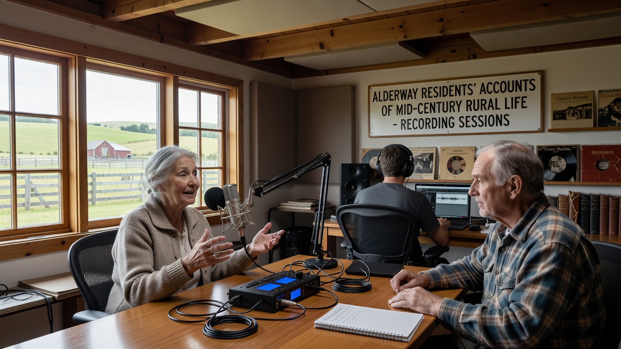 Recording Sessions Document Alderway Residents' Experiences from Mid-Century Rural Life